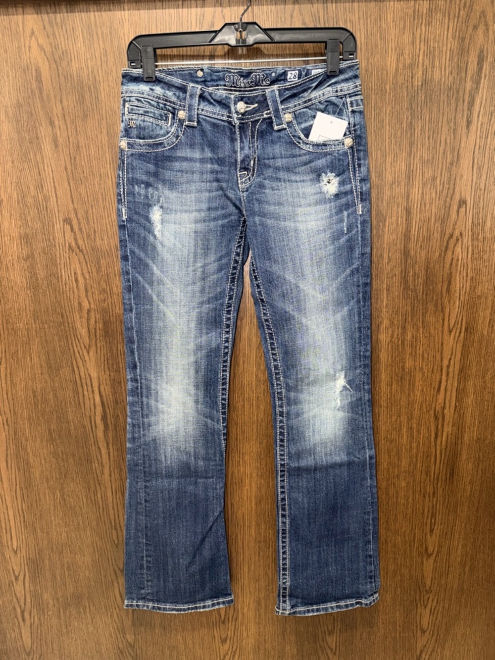 Miss Me Boot Cut Flare Distressed Jeans Size 29